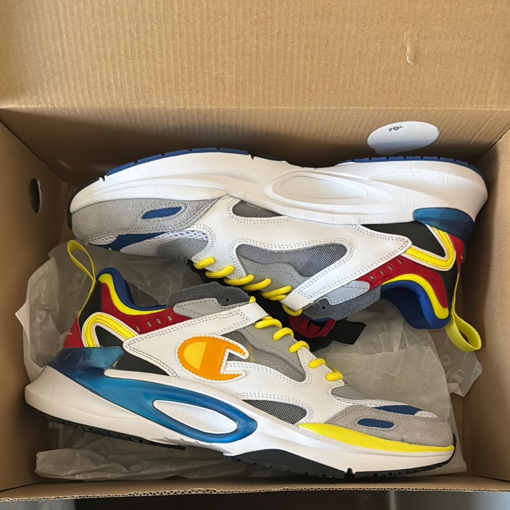 Champion White and Gray Sneakers